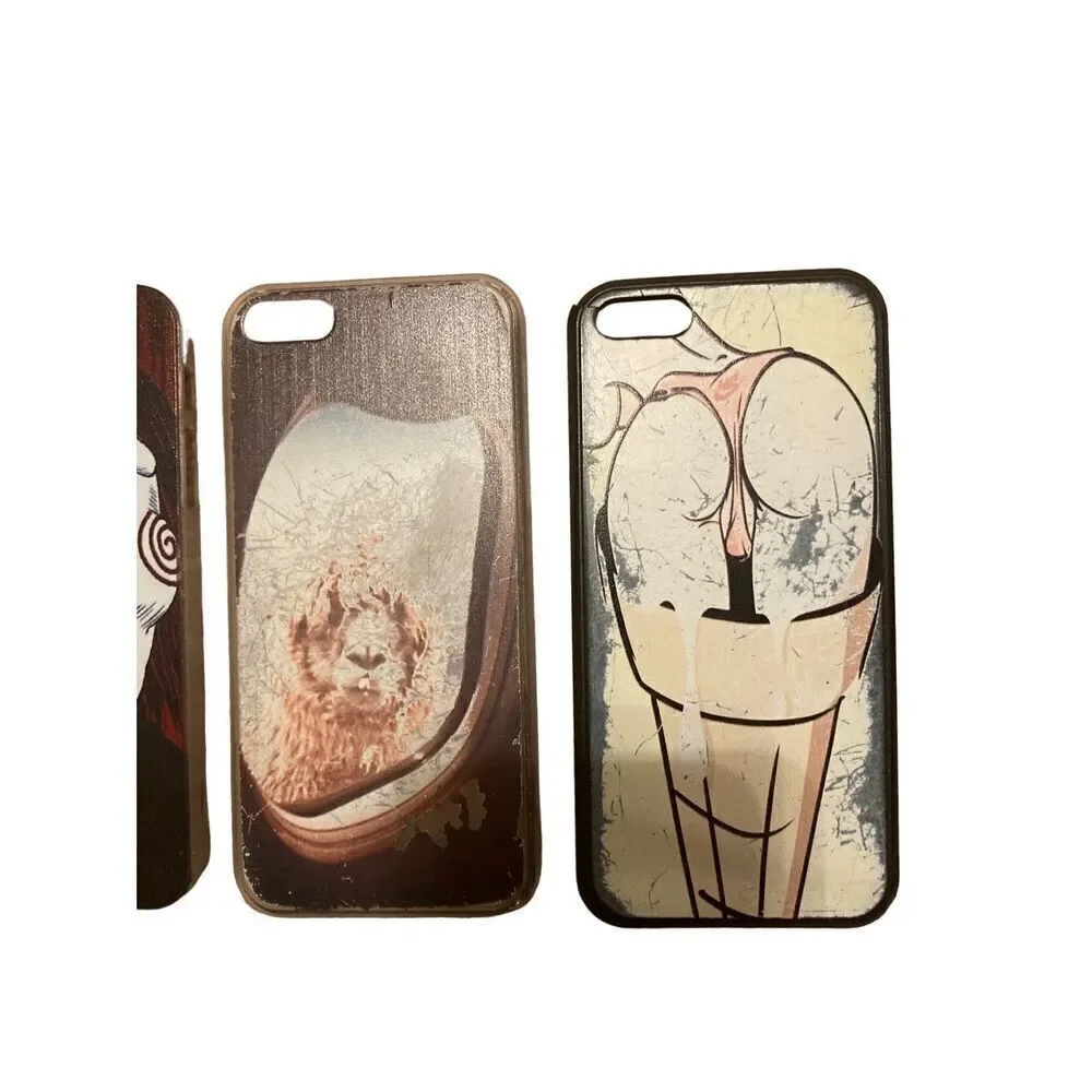 Lot of 5 iPhone 4 Hard Cases Covers Skins Cell Phone Saw Horror Sexy Ice Cream